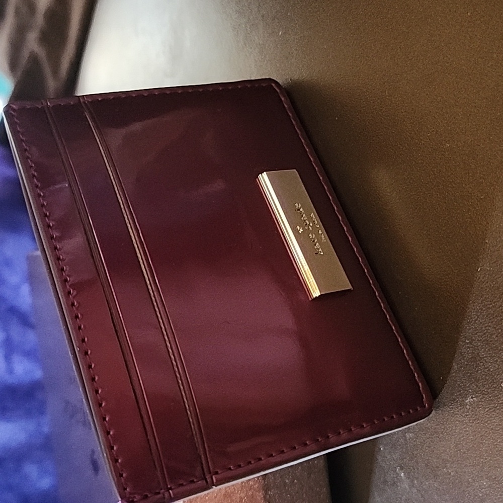 Nib Kate Spade Raspberry Card Holder New - Picture 3 of 4